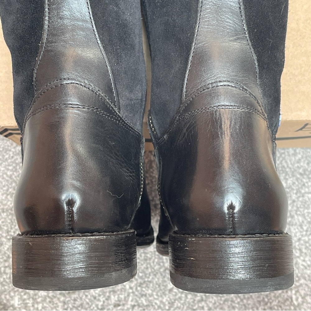 Frye Jayden Button Tall Black Leather/Suede Boots size 6.5B in EUC - Picture 11 of 16